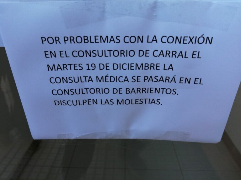 Valderrey denuncia que el Sacyl incluye consultas en el consultorio de Carral pero «no da el servicio y derivan a los pacientes a Barrientos»