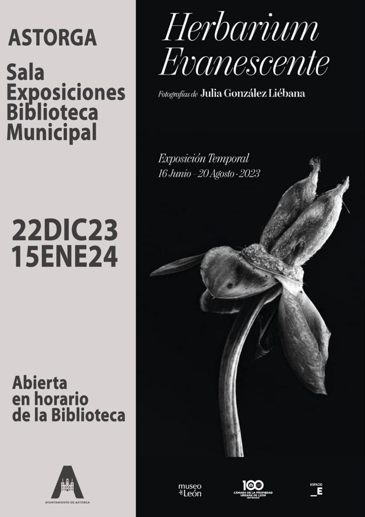 La Cámara de la Propiedad Urbana presenta en el la Biblioteca Municipal de Astorga la obra de la fotógrafa Julia G. Liébana “Herbarium Evanescente”