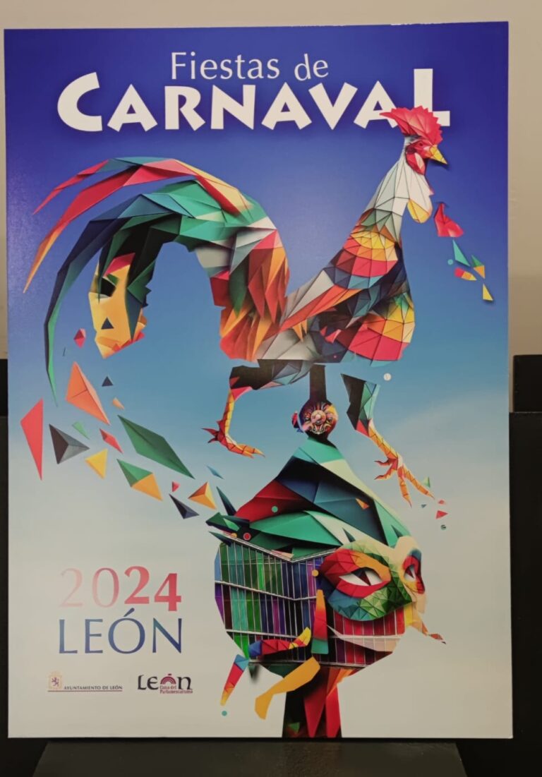 ‘Kikiriki, ya bajo’ es el cartel, del astorgano César Núñez, elegido para anunciar el Carnaval de León de 2024