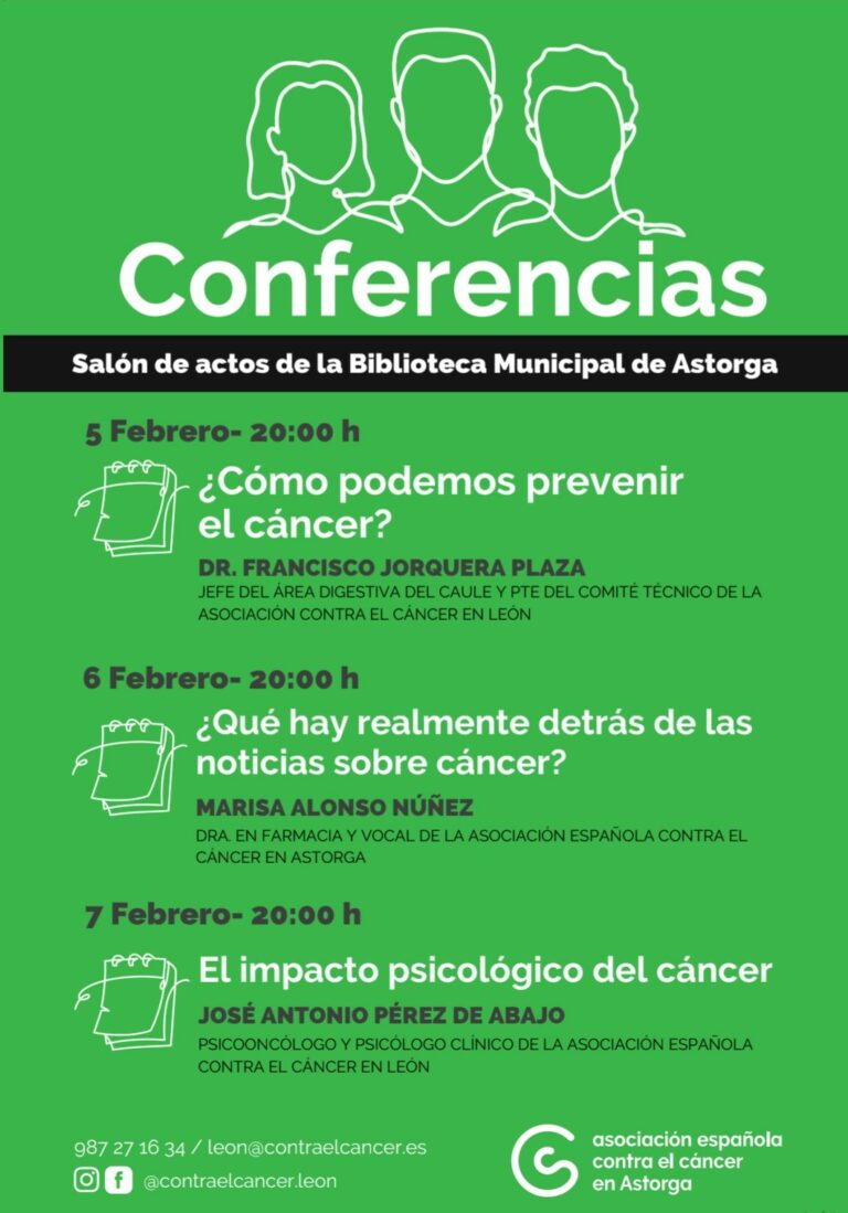 Astorga contra el cáncer: ciclo de conferencias para marcar la diferencia