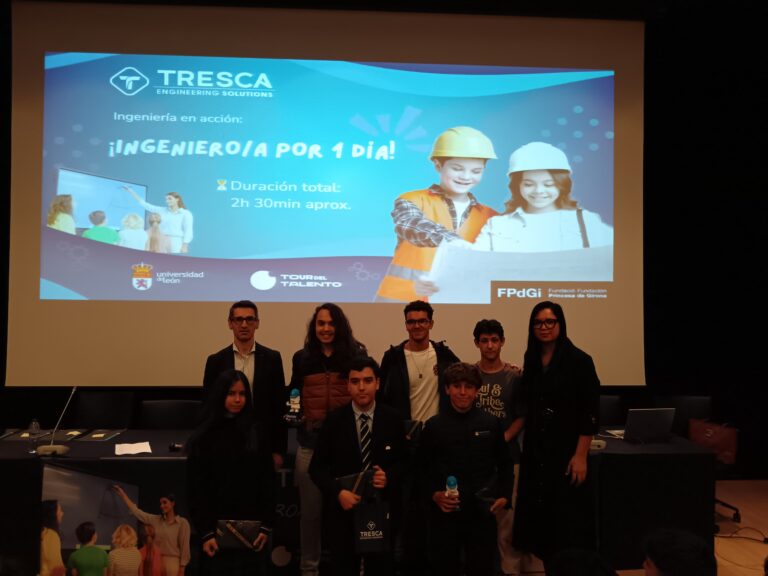 Más de 40 estudiantes de ESO y Bachillerato se convierten en ingenieros de la mano de TRESCA durante el Tour del Talento de la Fundación Princesa de Girona
