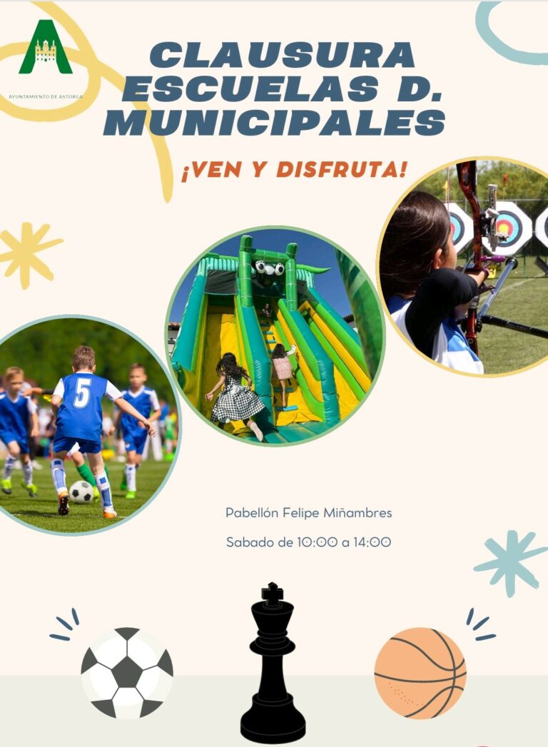 El Ayuntamiento de Astorga celebra este sábado las jornadas de clausura de las Escuelas Deportivas