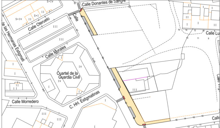 El Ayuntamiento licita por casi 53.000 euros la construcción de aceras frente al cuartel de la Guardia Civil