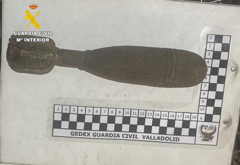 Destruido un proyectil de mortero hallado en el Centro de Tratamiento de Residuos de San Román de la Vega