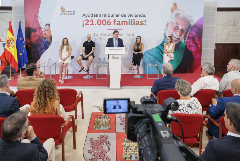 Mañueco destaca el récord histórico de beneficiarios de las ayudas al alquiler de la Junta, que superan las 21.000 familias, un 14 % más que en la última convocatoria