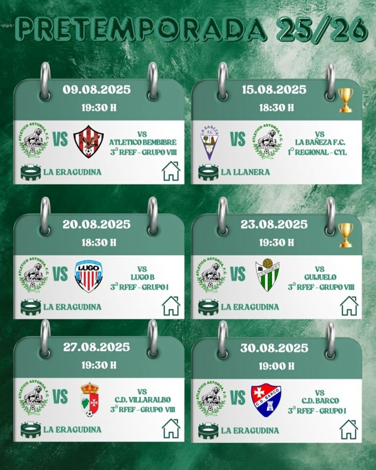 El Atlético Astorga prepara su próxima temporada con seis partidos