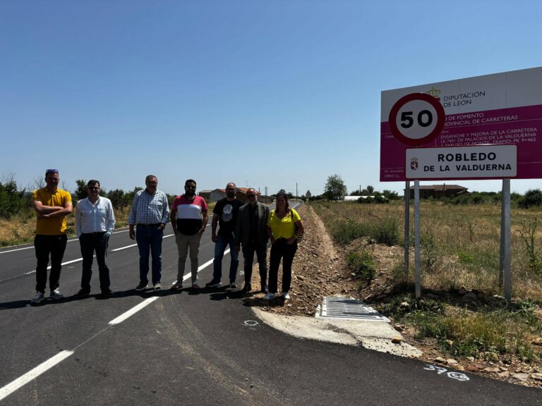 La Diputación concluye los trabajos de mejora de la LE-7401 entre Palacios de la Valduerna y Tabuyo del Monte por 711.000 euros