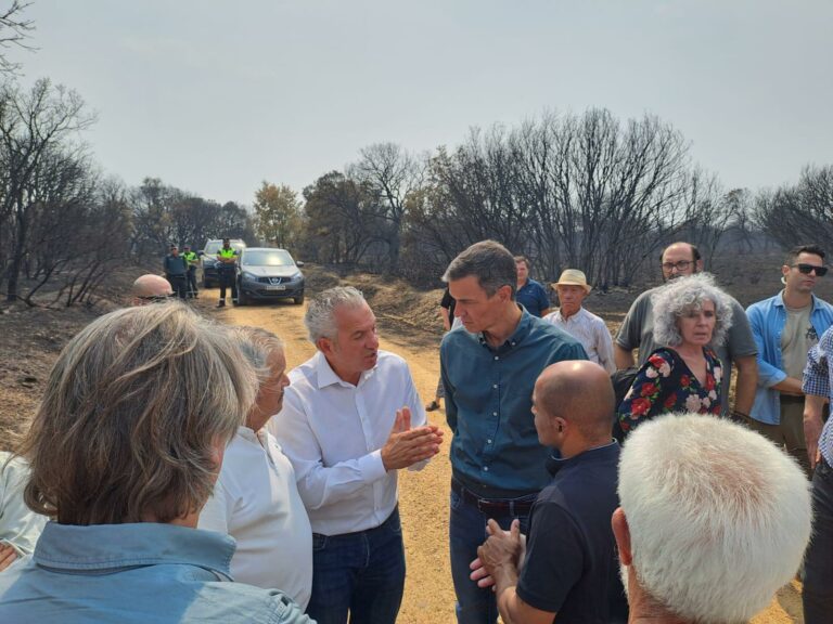 Pedro Sánchez anuncia que el Gobierno declarará el próximo martes zonas afectadas por una emergencia de protección civil a muchos de los territorios que están sufriendo incendios