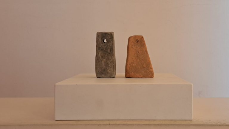Unas pesas de telar de la época romana, Pieza del Mes de septiembre en el Museo de los Caminos