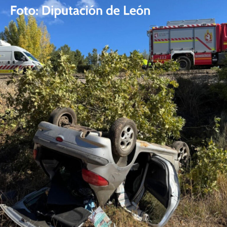 Una mujer herida en una salida de vía en Combarros