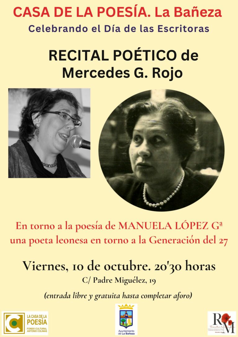 Versos de Manuela López García en la Casa de la Poesía de La Bañeza