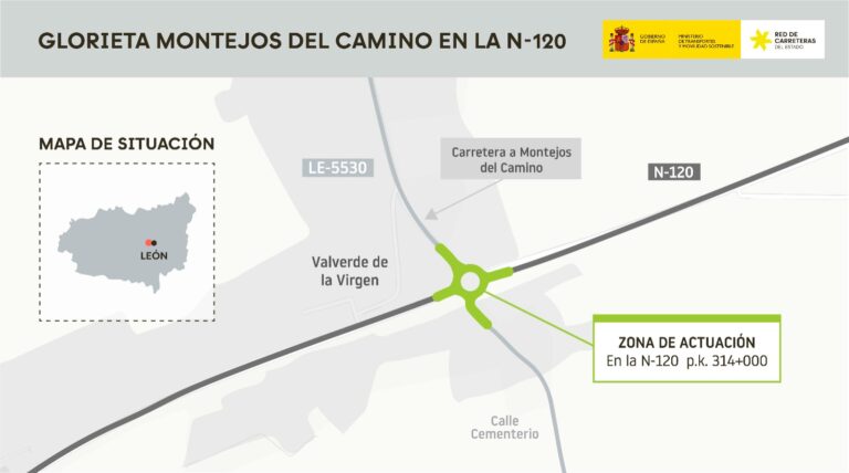 Transportes licita por 549.024 euros la construcción de una nueva glorieta en Valverde de la Virgen