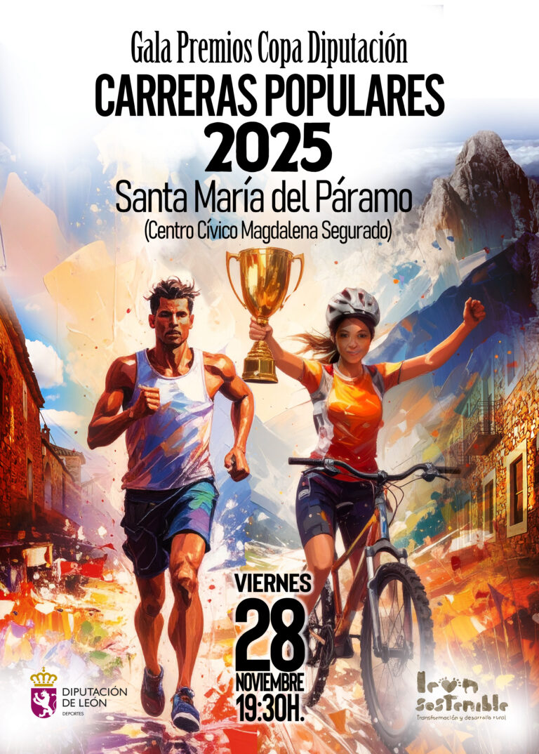 Santa María del Páramo acoge el día 28 la entrega de premios de la XV Copa Diputación de Carreras Populares