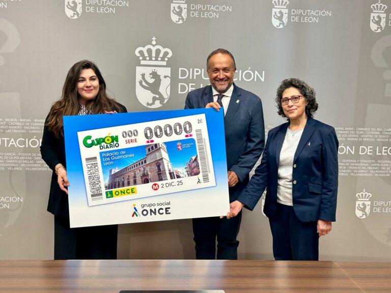 El Palacio de los Guzmanes, sede de la Diputación de León, será la imagen del cupón de la ONCE del 2 de diciembre
