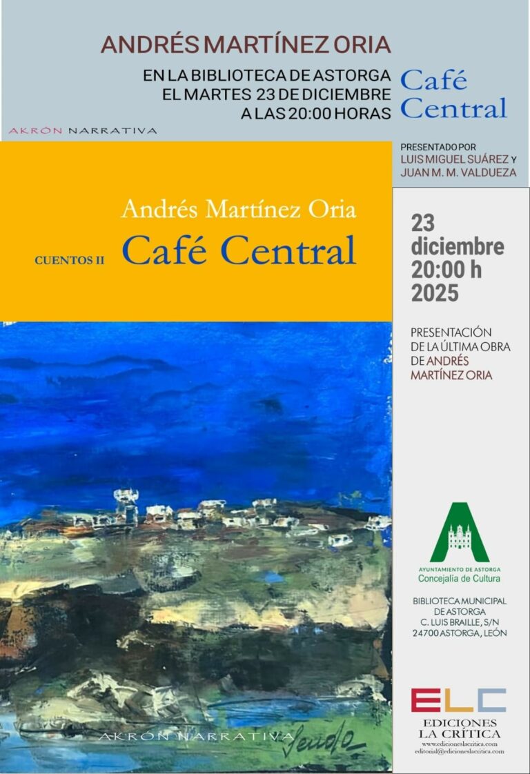 Andrés Martínez Oria presenta en Astorga su «Café Central»