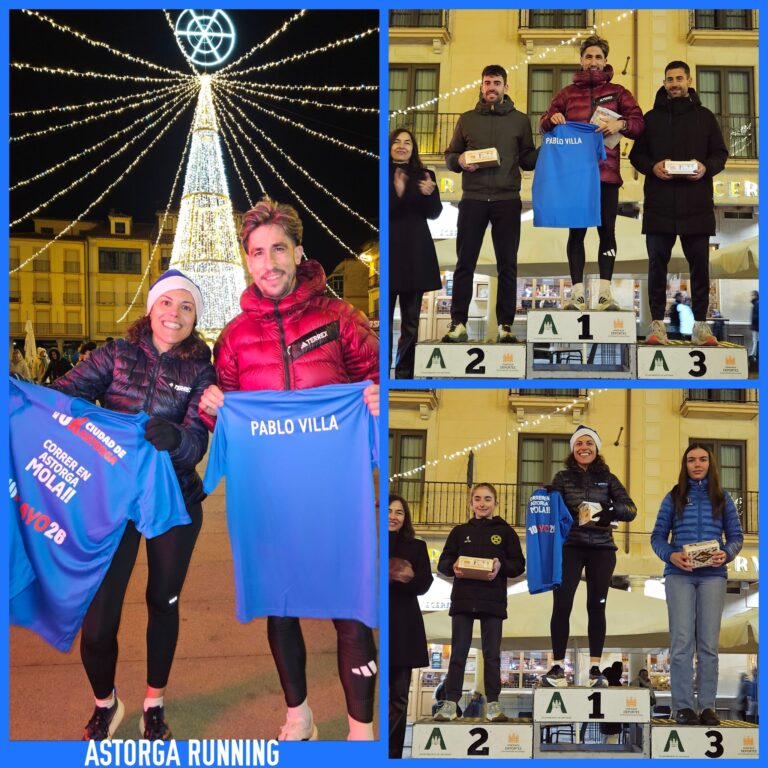 Pablo Villa y María González se coronaron en la fiesta del deporte y la solidaridad de Astorga