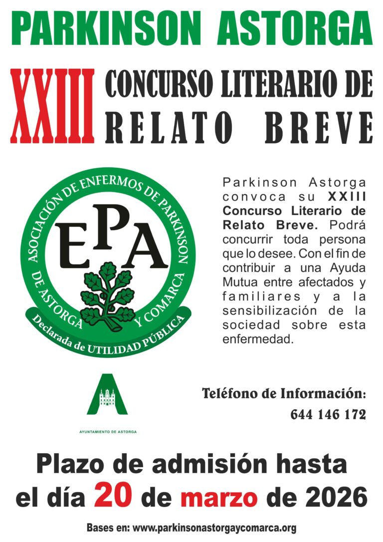 Parkinson Astorga convoca la XXIII edición de su concurso de relato breve