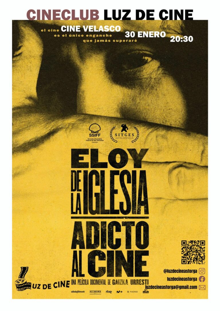 El Cine Velasco y ‘Luz de Cine’ traen a Astorga al director de ‘Eloy de la Iglesia, adicto al cine’, nominada al Goya 2026 a la Mejor Película Documental