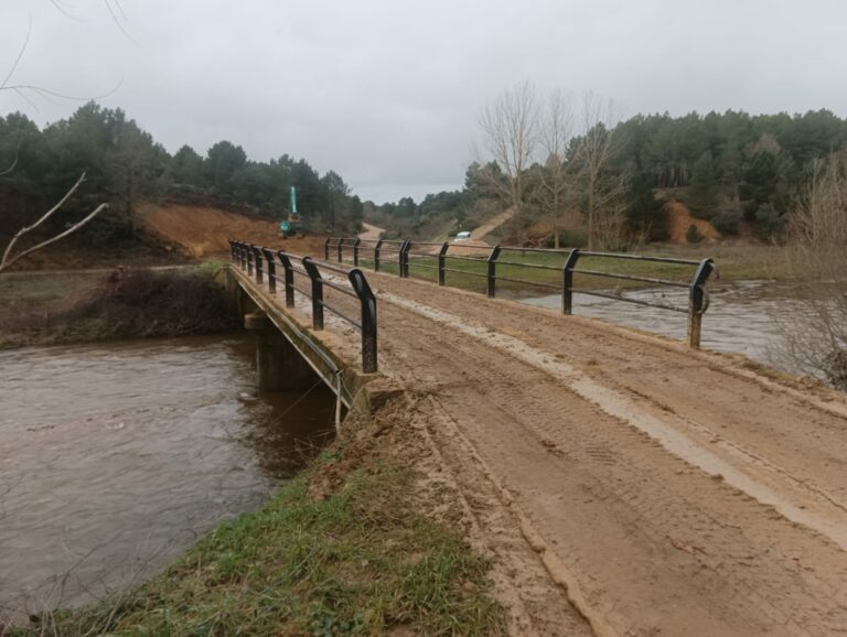 Obras de emergencia para la contención del Tuerto en Castrillos de Cepeda