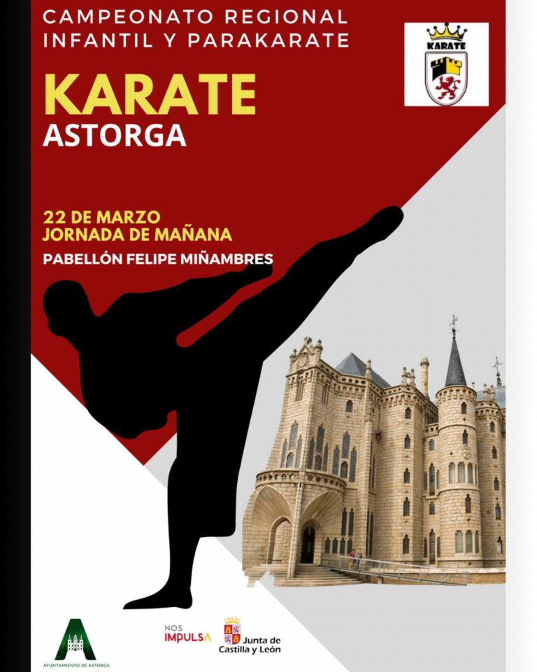 Astorga acoge este domingo el Campeonato Regional Infantil y de Parakarate de Castilla y León