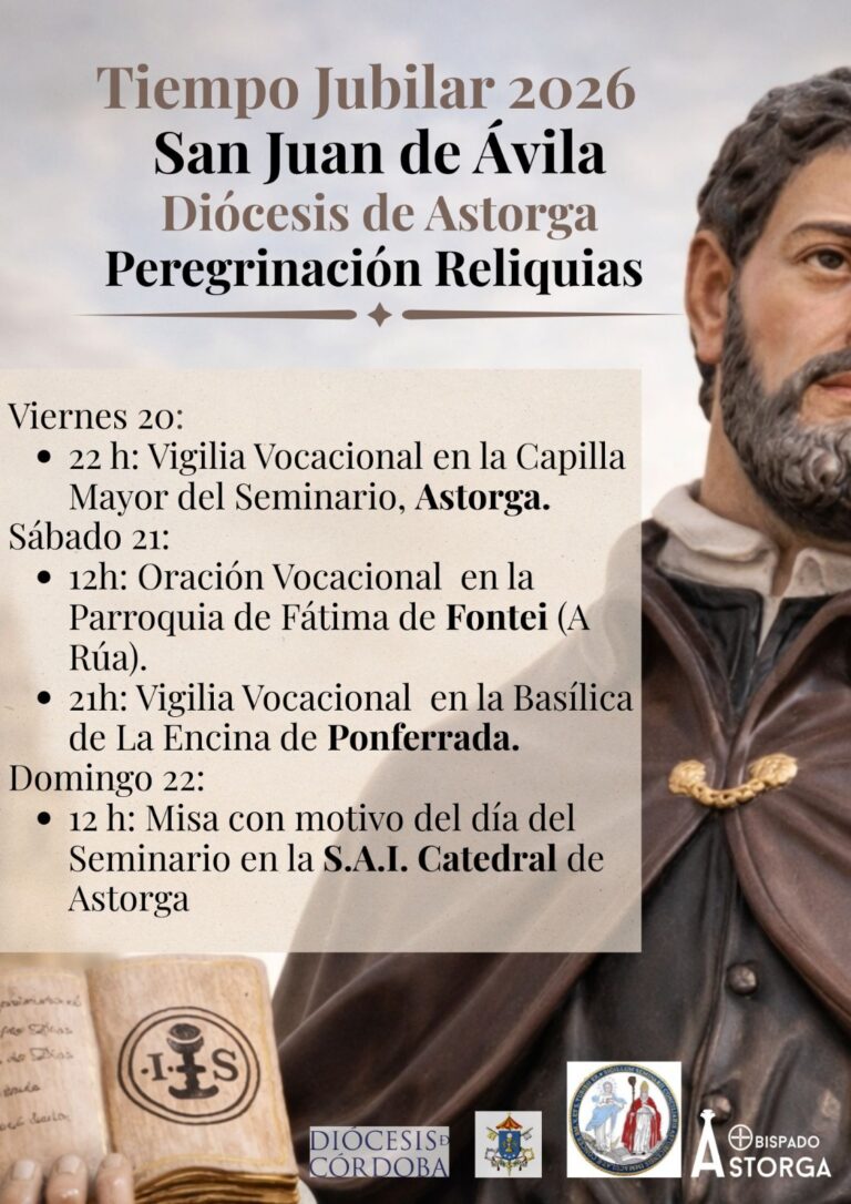Las reliquias de San Juan de Ávila estarán en la Diócesis de Astorga del 20 al 22 de marzo coincidiendo con la celebración del Día del Seminario