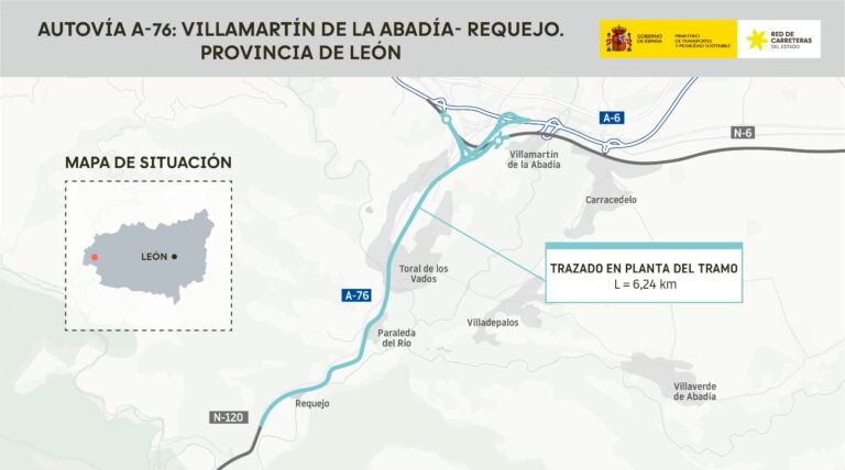 Transportes aprueba el proyecto de la autovía A-76 entre Villamartín de la Abadía y Requejo, con una inversión de 133,5 millones de euros