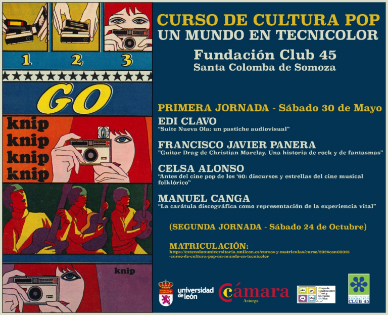 Abierto el plazo de inscripción para el primer Curso de Cultura Pop que la Fundación Club 45 organiza bajo el amparo de la ULE