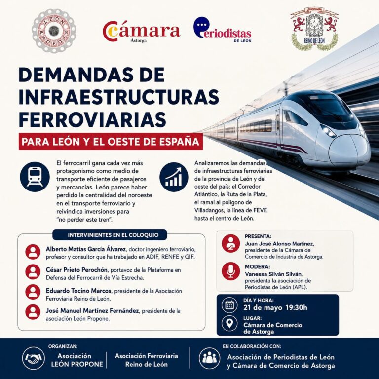 Astorga acoge un coloquio para reivindicar inversiones ferroviarias estratégicas y no quedar fuera del futuro del transporte
