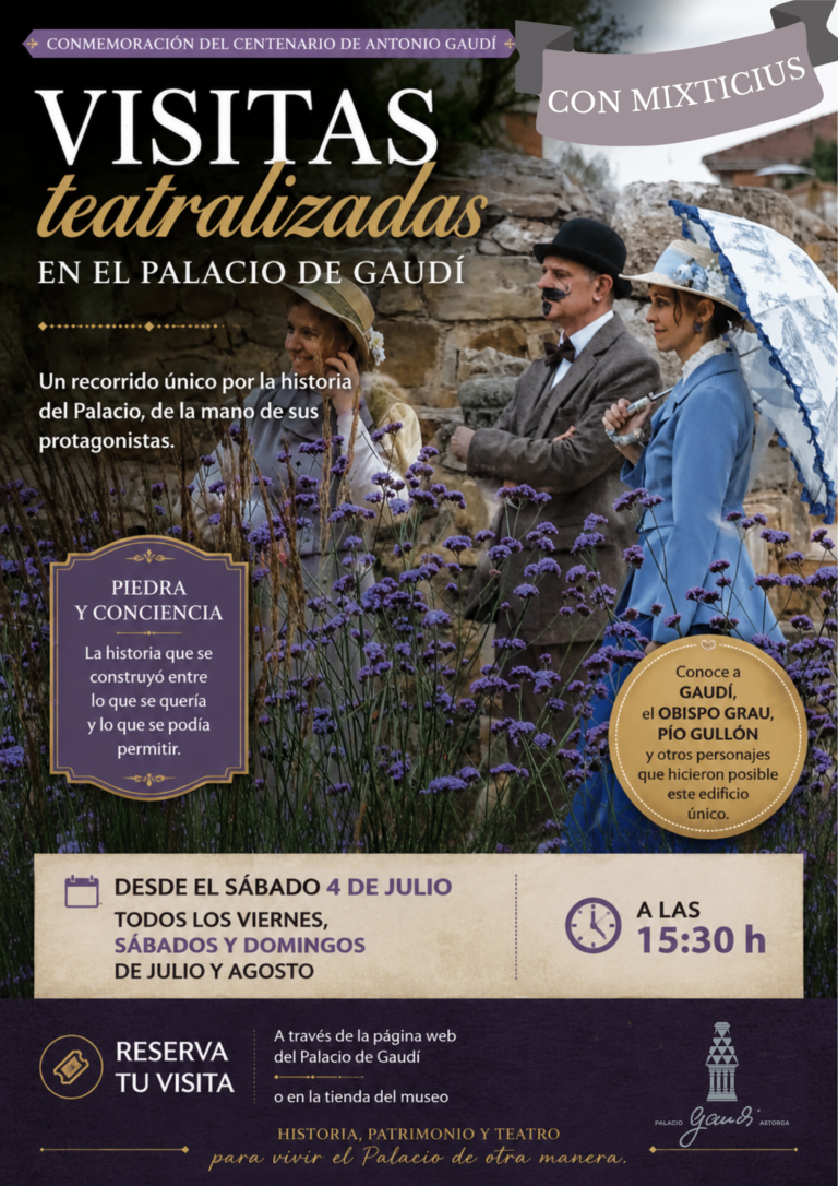 El Palacio de Gaudí estrena este sábado las visitas teatralizadas en el centenario de Gaudí