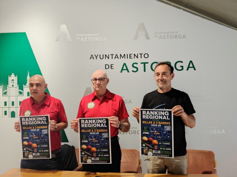 Astorga acoge la última prueba del Ranking Regional de Castilla y León de billar a tres bandas