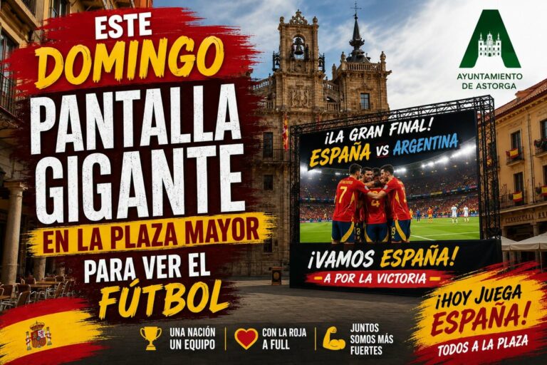 Astorga vivirá en la calle la final del Mundial